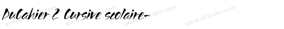 DuCahier 2 Cursive scolaire字体转换